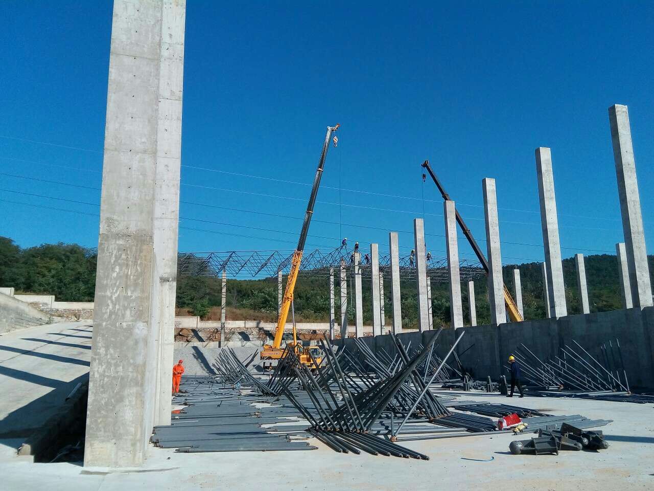 青铜峡威海搅拌站网架